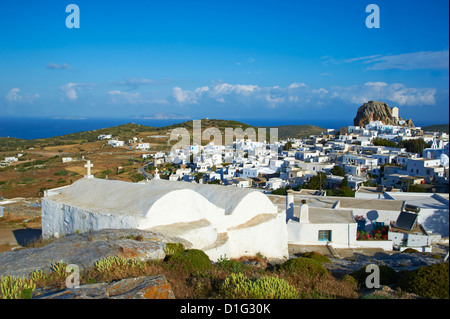 Chora, Amorgos, Cyclades, Aegean, Greek Islands, Greece, Europe Stock Photo