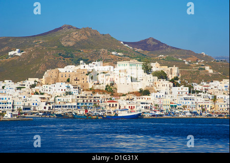 Hora (Chora) main town and Kastro, Naxos, Cyclades, Aegean, Greek Islands, Greece, Europe Stock Photo