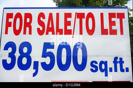 for sale to let sign in the city of leeds yorkshire UK Stock Photo