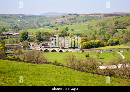 Village of Burnsall in Wharfedale, Yorkshire Dales, Yorkshire, England, United Kingdom, Europe Stock Photo