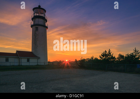 Cape Cod’s oldest lighthouse, Highland Light at Truro. Stock Photo