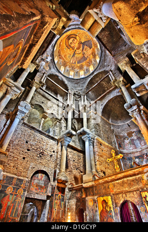 Inside view of the byzantine church of Panagia Parigoritissa (13th century), Arta, Epirus, Greece. Stock Photo