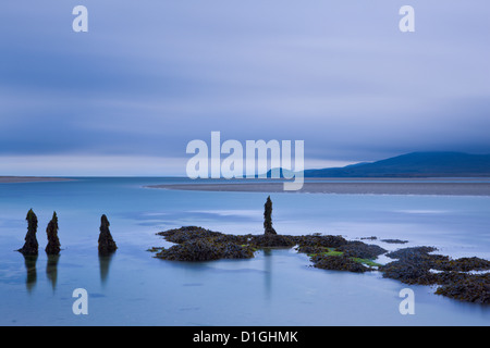 Looking out across Loch Gruinart towards Gortantaoid Point on the Isle of Islay, Inner Hebrides, Scotland, United Kingdom Stock Photo