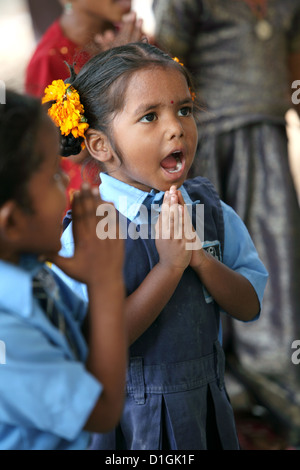 Vijayawada, India, a student in the classroom Stock Photo