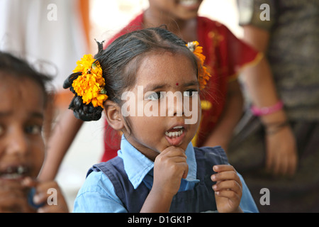 Vijayawada, India, a student in the classroom Stock Photo