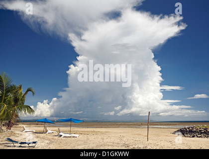 Cumulonimbus cloud taken from Nalamu Beach, Vuda Point, Fiji, Pacific Islands, Pacific Stock Photo