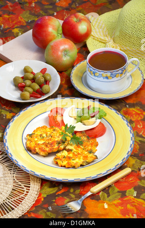 Vegetable Fritters Stock Photo
