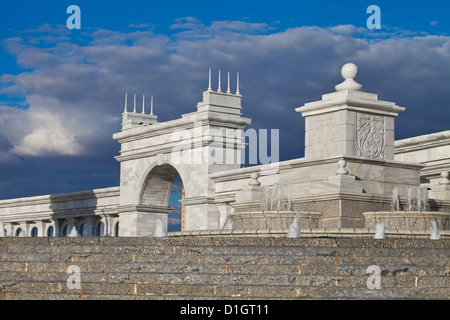 KazakYeli monument (Kazakh Country), and Shabyt Palace of Arts, Astana, Kazakhstan, Central Asia, Asia