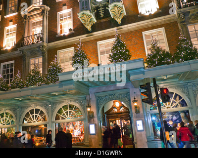Fortnum & Mason department store at night Christmas London UK  2012 Stock Photo