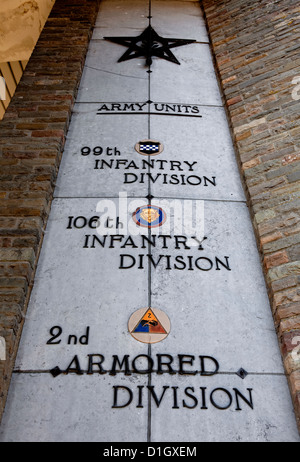 American Memorial at the Hill of Mardasson commemorates the Battle of the Bulge, Bastogne, Ardennes, Belgium, Europe Stock Photo