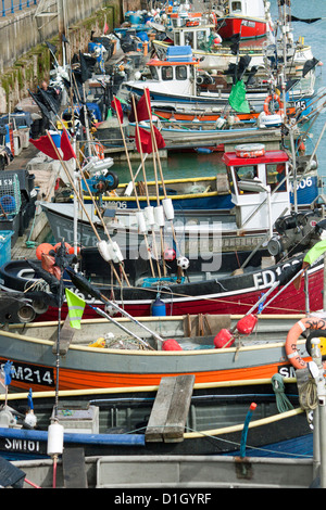 Fishing trawlers inside Brighton Marina Stock Photo