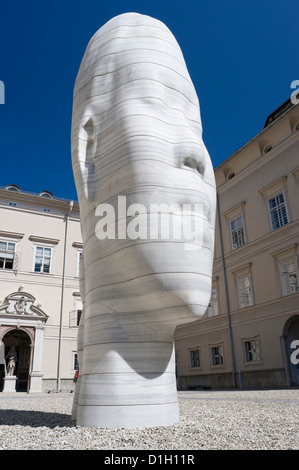 Head Sculpture by Spanish artist Jaume Plensa. Stock Photo