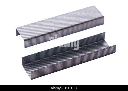Staples on a white background Stock Photo