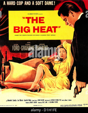 THE BIG HEAT Poster for 1953 Columbia film with Glen Ford, Gloria Grahame and Jocelyn Brando Stock Photo