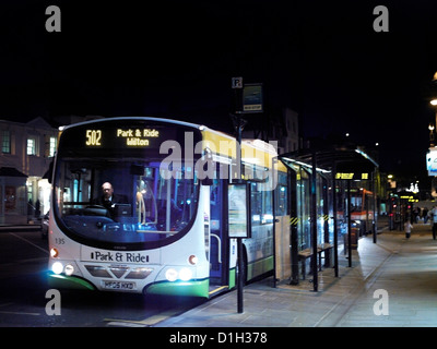 Salisbury Wiltshire England Park and Ride Bus Stock Photo