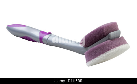 Bathroom and restroom cleaning brush isolated on white Stock Photo