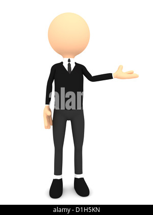 3d people - man, person presenting Stock Photo