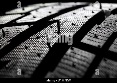 Macro photograph of a winter tire tread. Studio shot. Shallow DOF. Stock Photo