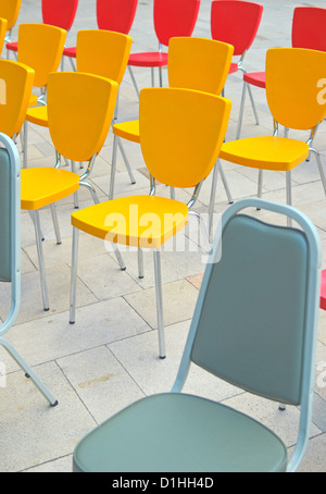 multicolored chairs Stock Photo