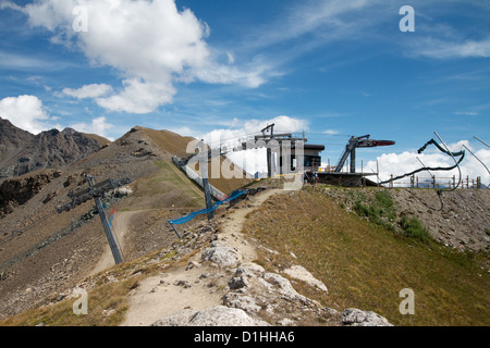 ski lift of Pila, Aosta Valley,Italy Stock Photo