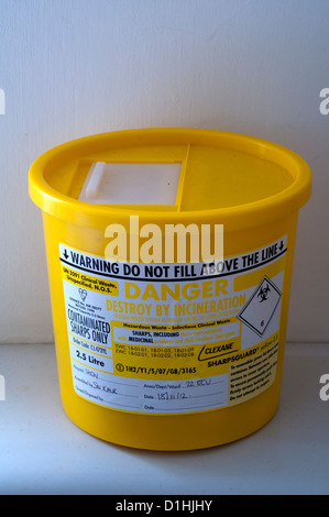 Sharps bucket Stock Photo