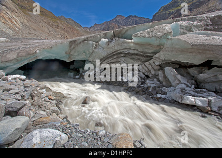 Glacier snout Kaunertal Glaciers, Austria Stock Photo