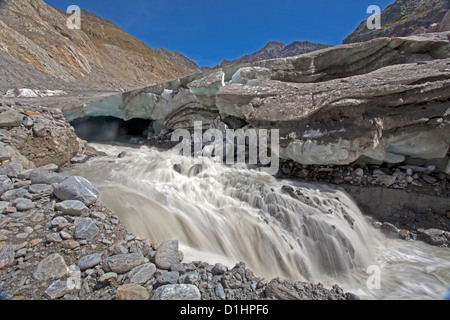 Glacier snout Kaunertal Glaciers, Austria Stock Photo