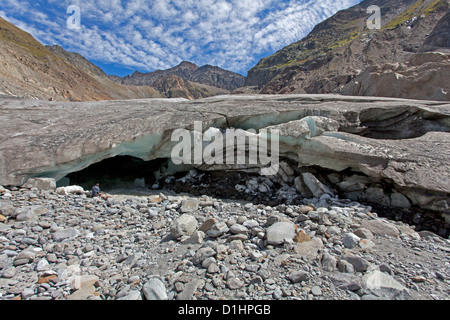 Glacier snout Kaunertal Glaciers, Austria Stock Photo