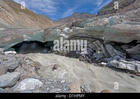 Glacier snout Kaunertal Glaciers, Austria Stock Photo