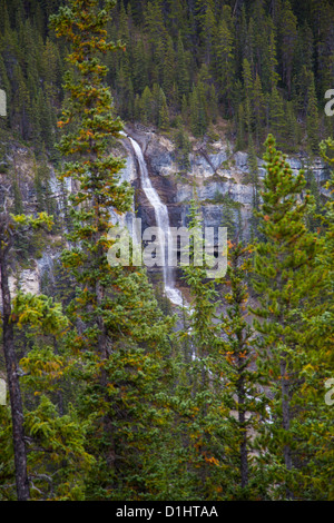 Bridal Veil Falls on the Icefields Parkway in Banff National Park in Alberta Canada in the Canadian Rockies Stock Photo