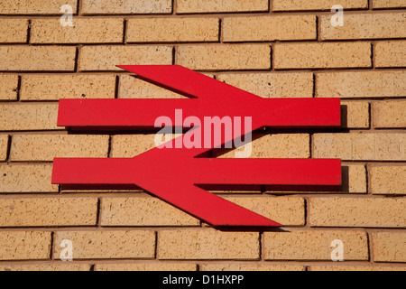 British Rail Sign on Brick Wall Stock Photo