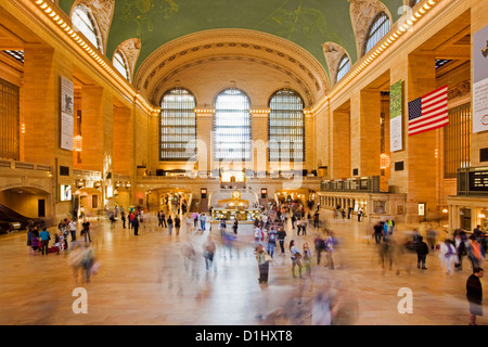 Commuters moving through Grand Central Terminal, New York City, New York Stock Photo