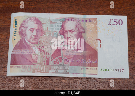 Bank of England sterling currency bank notes. Stock Photo