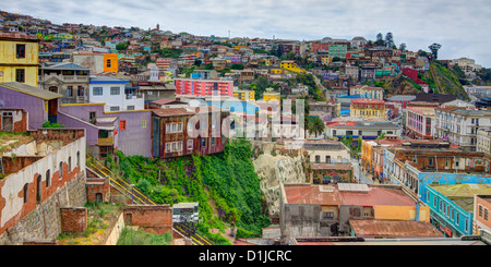 Panorama of Valparaiso, Chile Stock Photo