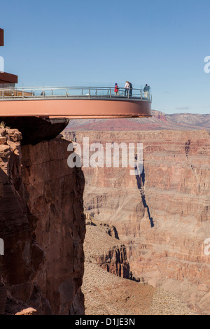 Skywalk in the Grand Canyon West Hualapai Nation Reservation, AZ. Stock Photo
