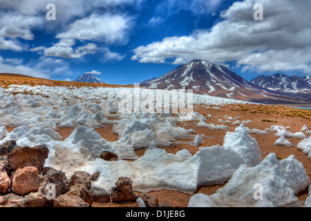 Laguna Miscanti and Miniques Lagoons in the Atacama Desert Stock Photo