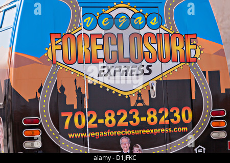 Foreclosure Express real estate tour in Las Vegas, NV. Stock Photo