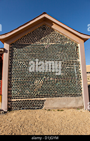 The Tom Kelly glass bottle house in Rhyolite, NV. Stock Photo