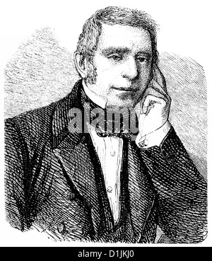 portrait of Augustin Eugène Scribe, 1791 - 1861, a French playwright and librettist Stock Photo