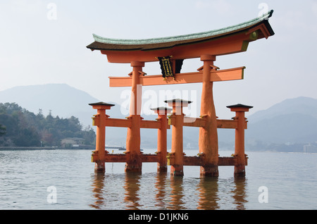 Itsukushima Shrine on Miyajima Island, near Hiroshima, Japan Stock Photo