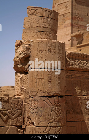 Egypt Aswan Philae Temple Stock Photo