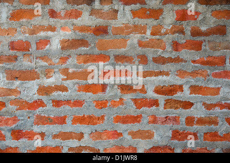 Indian brick wall pattern. India Stock Photo