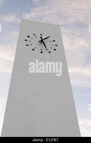 Clock at Carrickfergus Marine Gardens Stock Photo
