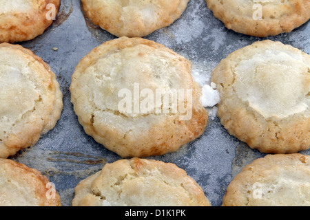 25th December 2012- Hot freshly baked mince pies in puffed pastry. Stock Photo
