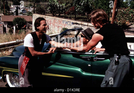 Verschworen Auf Leben Und Tod  Blood In Blood Out  Damian Chapa, Jesse Borrego, Benjamin Bratt Die drei Cousins Miklo (Damian Stock Photo