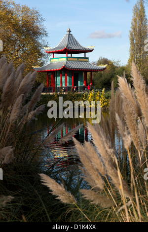 Chinese Pagoda, Victoria Park, East London, England, UK. Stock Photo