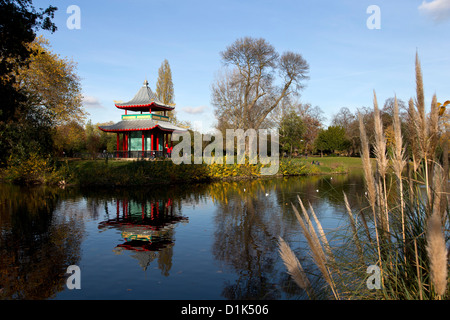 Chinese Pagoda, Victoria Park, East London, England, UK. Stock Photo