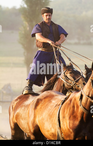 Traditional Hungarian horseman Stock Photo