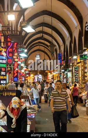 The Spice Bazaar, (Turkish: Mısır Çarşısı), or Egyptian Bazaar, in Istanbul, Turkey Stock Photo