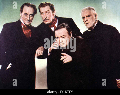 Ruhe Sanft Gmbh  Comedy Of Terrors, The  Basil Rathbone, Vincent Price, Peter Lorre, Boris Karloff *** Local Caption *** 1964 -- Stock Photo